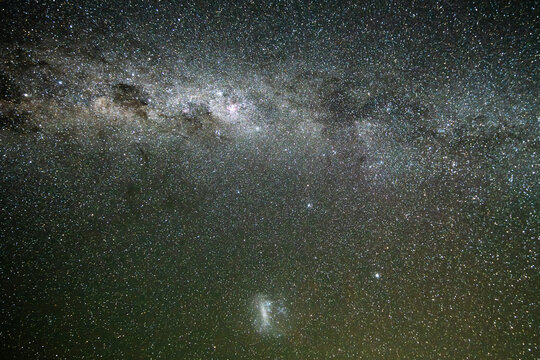 A Bright Milky Way Stretching Across the Dark Country Sky