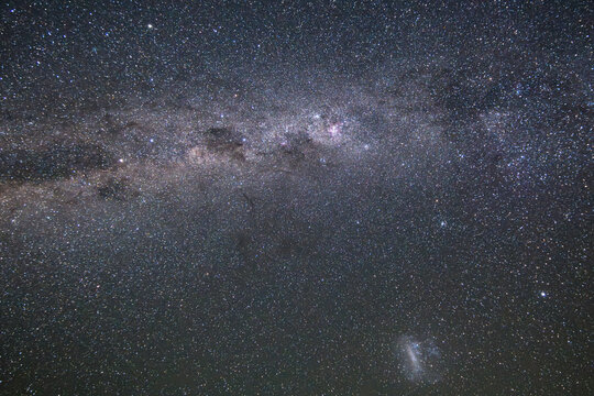 A Bright Milky Way Stretching Across the Dark Country Sky