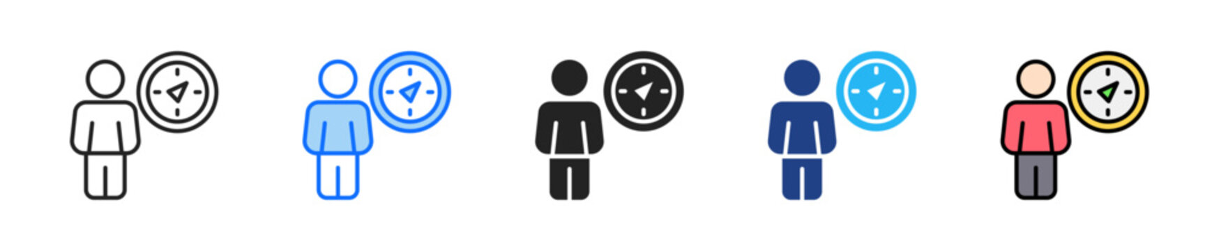 Guiding Leader Icon Set Multiple Style Collection
