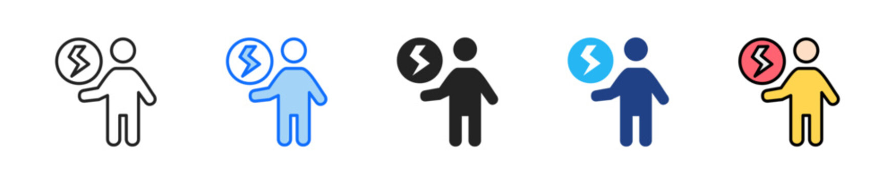 Leadership Power Icon Set Multiple Style Collection