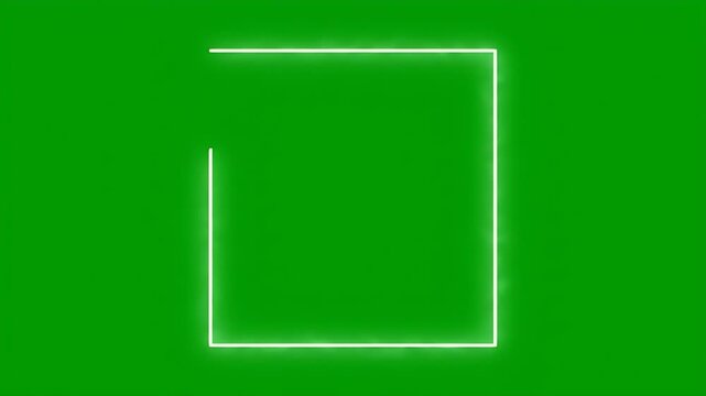 A vibrant green screen features a subtle, bright white horizontal line, creating a minimalist and clean visual effect.