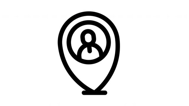 location minimalist stroke animation