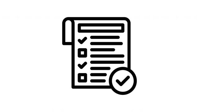 checklist minimalist stroke animation