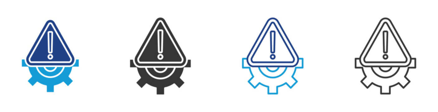 risk icon set multiple style collection