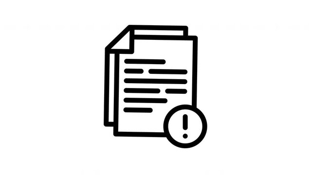 error minimalist stroke animation