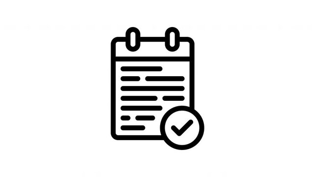 notepad minimalist stroke animation
