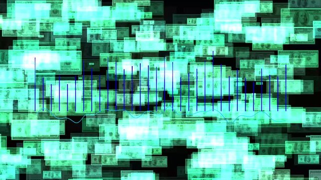 Glitchy Neon Green Digital Mosaic with Abstract Blocks and Pixelated Texture.