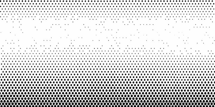 Gradual halftone dot pattern transitioning from dense to sparse