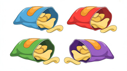 Four animated cartoon pigs relaxing in colorful blankets © adobe stock 