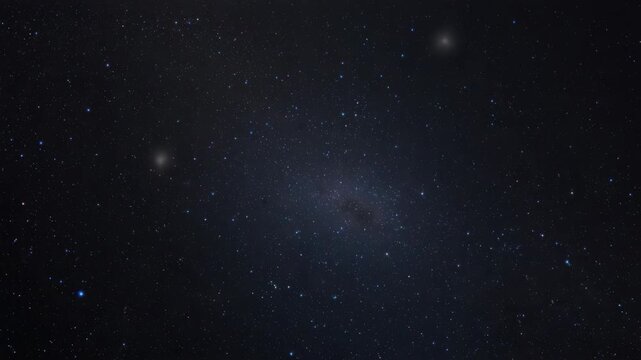 Luminous star circle over serene starry night galaxy with glowing constellation and moon glow