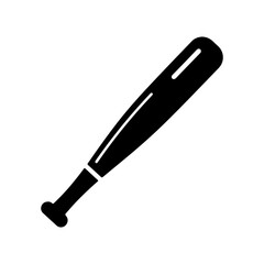 Fototapeta premium Baseball Bat Silhouette Icon