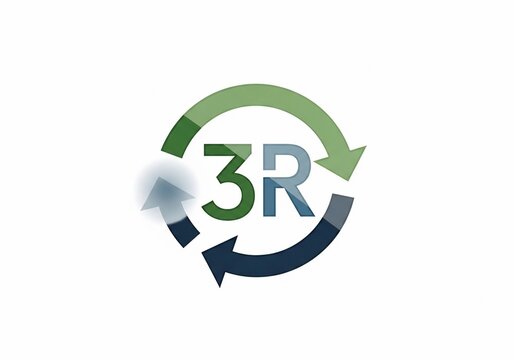 Recycling concept, sustainability, circular economy, three R's, arrow cycle, environmental protection