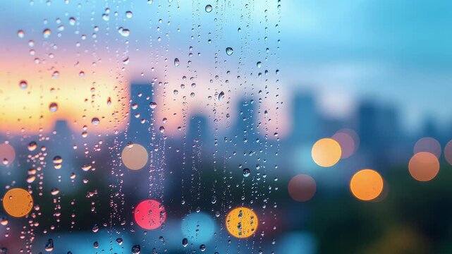 Rain on Window Bokeh Loop