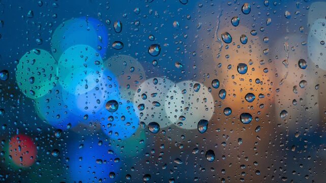 Rain on Window Bokeh Loop