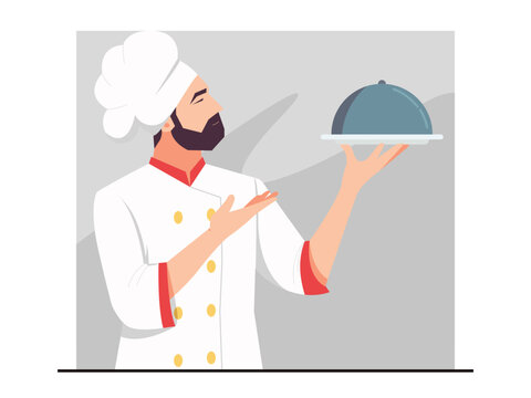 Professional Chef Presenting a Gourmet Dish