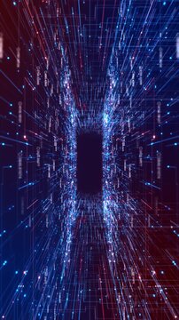 AI deep learning machine learning Data technology background. Big data visualization. Flow data. Information code. matrix. science artificial intelligence algorithm flow. algorithm Neural flow. 3D 4K