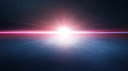 Obraz premium Intense bright light burst on a dark textured surface with colorful streaks and beams, evoking a sense of speed or a cosmic event