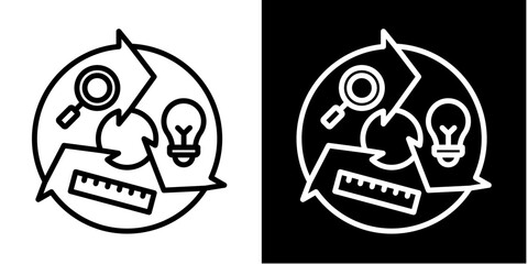 Creative Process Icon Set White Style Collection © DesignWizards