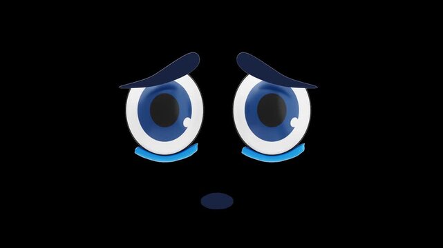 3D Sad Eye | Alpha Channel