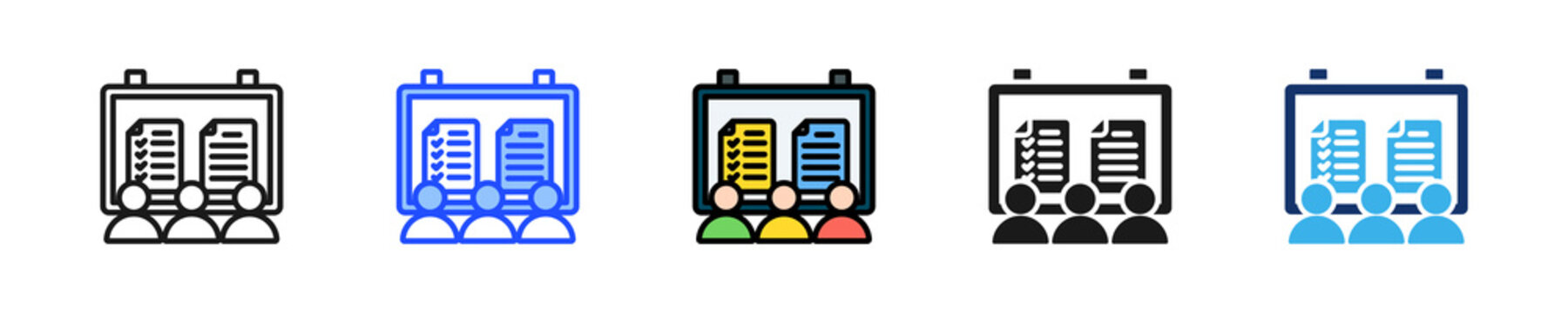 School Rules Icon Collection With Multiple Styles