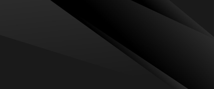 Dark Black Abstract Background with Diagonal Shadow Layers, Luxury Premium Design
