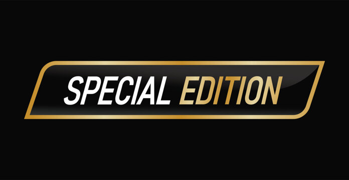 Special edition gold and black badge with elegant.