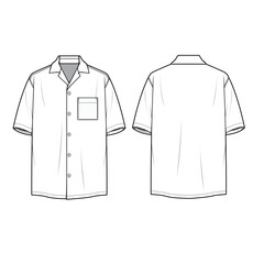 Shirt illustration, flat fashion sketch, shirt, fashion © iftekhar