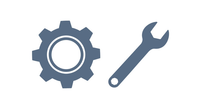 Gear and wrench tool icons.