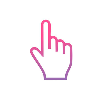 A hand with index finger pointing up