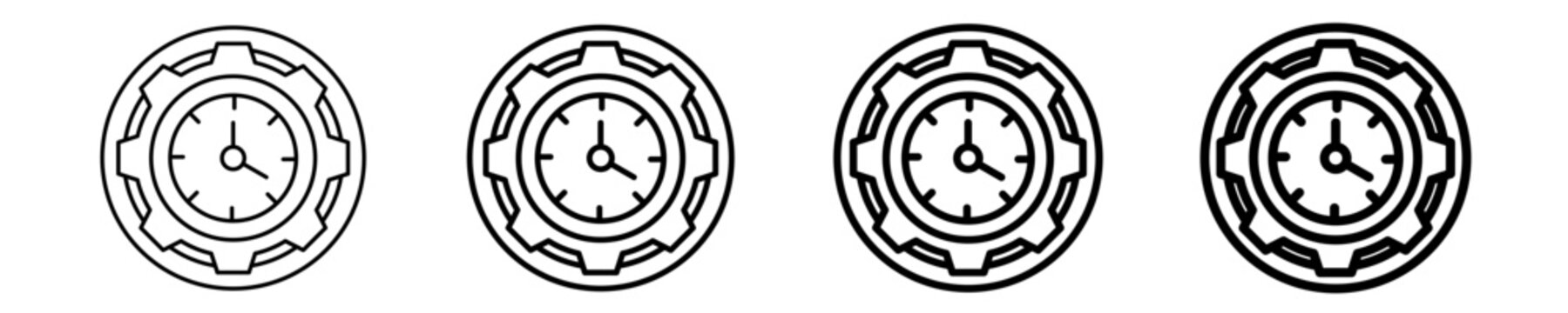 Time Management  Icon Set Different Style Collection