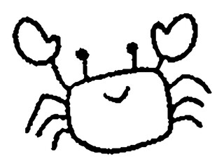 カニの線画 © きなななこ