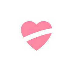 Fototapeta premium Pink heart symbol