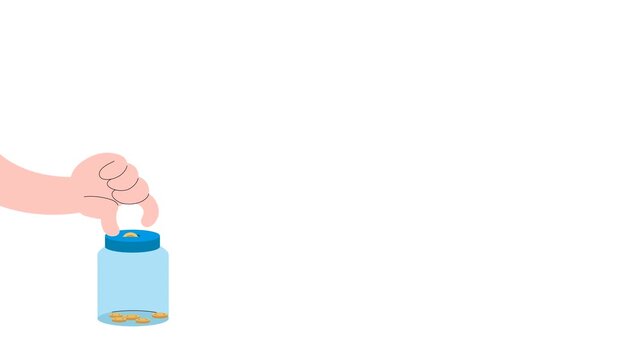 saving money animation with copyspace area