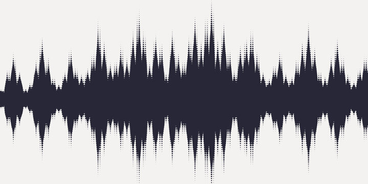 Monochrome printing raster  abstract vector halftone background.