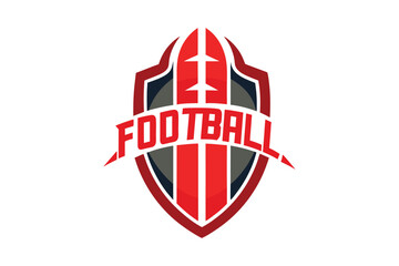 Fototapeta premium Football logo design vector illustration isolated on white background