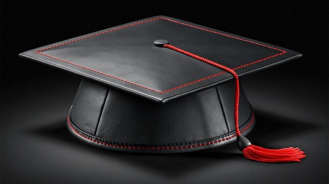 Graduation cap with tassel, symbol of academic achievement