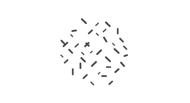 Black and white abstract shape design.