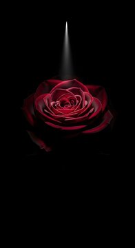 Cinematic Black Baccara Rose: Luxury Noir Botanical Study