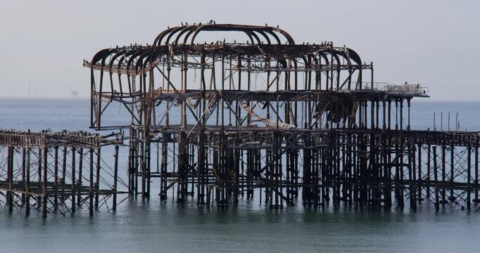 mid shot of the Dialect Brighton West pier on a Calm day