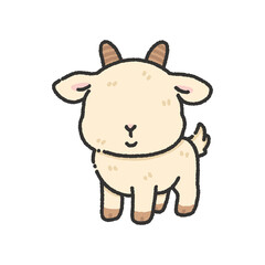Fototapeta premium Cute Goat Faceless