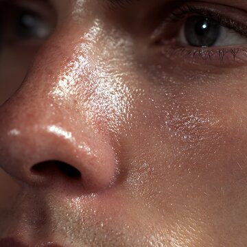 macro patch test skincare product on skin, texture detail, pores visible, high realism