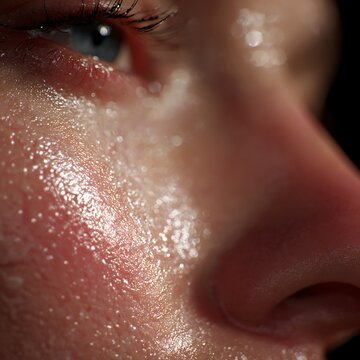 macro patch test skincare product on skin, texture detail, pores visible, high realism