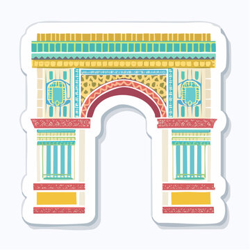 Stylized Arc de Triomphe Illustration
