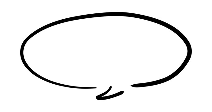 ペンの手書き吹き出し_黒