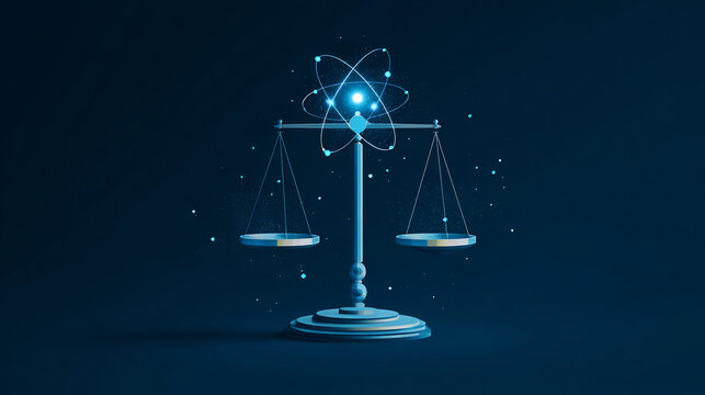 Scales of Justice with Atomic Structure