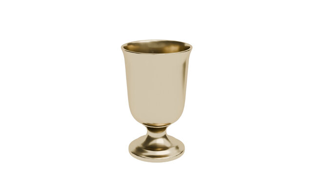 Golden Chalice on Black Background