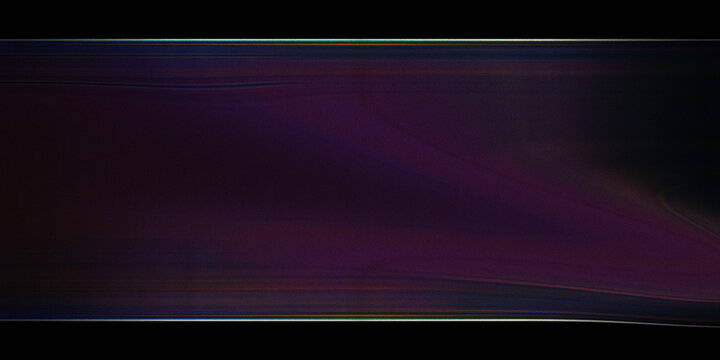 Vibrant purple gradient background with black borders and multicolor fringe