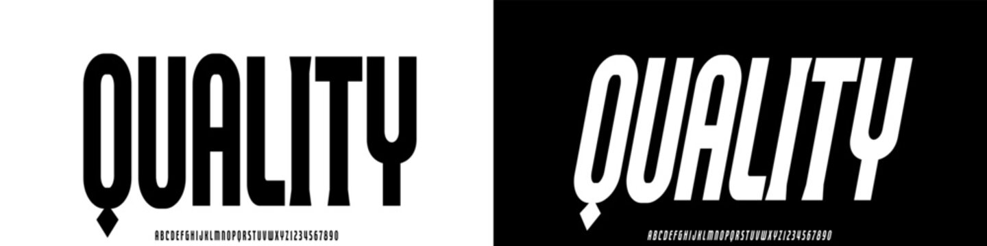 QUALITY FONT, Sport Modern Italic Alphabet Font. Typography urban style fonts for technology, digital, movie logo design. vector illustration