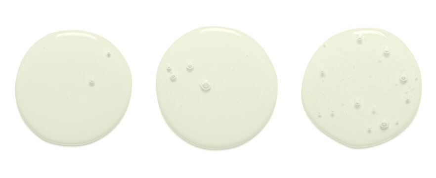A sample of body serum or moisturizing gel or micellar water. Isolated on white