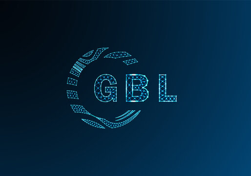 GBL low poly letter logo vector design. GBL lower poly logo design. GBL unique low poly logo design.